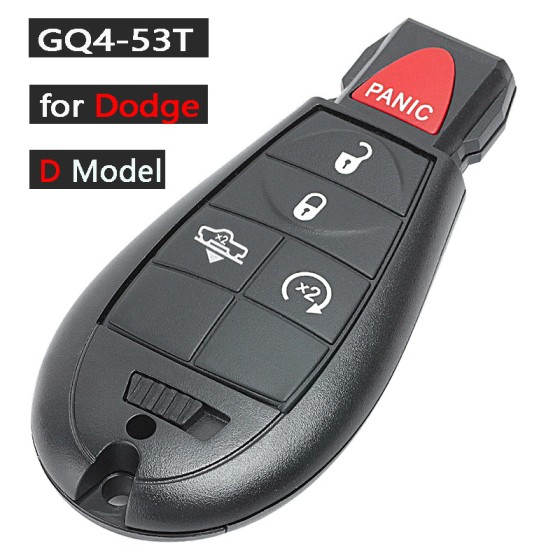 2013-2018 Dodge RAM / 5-Button ID46 Fobik Key / GQ4-53T / (AFTERMARKET)